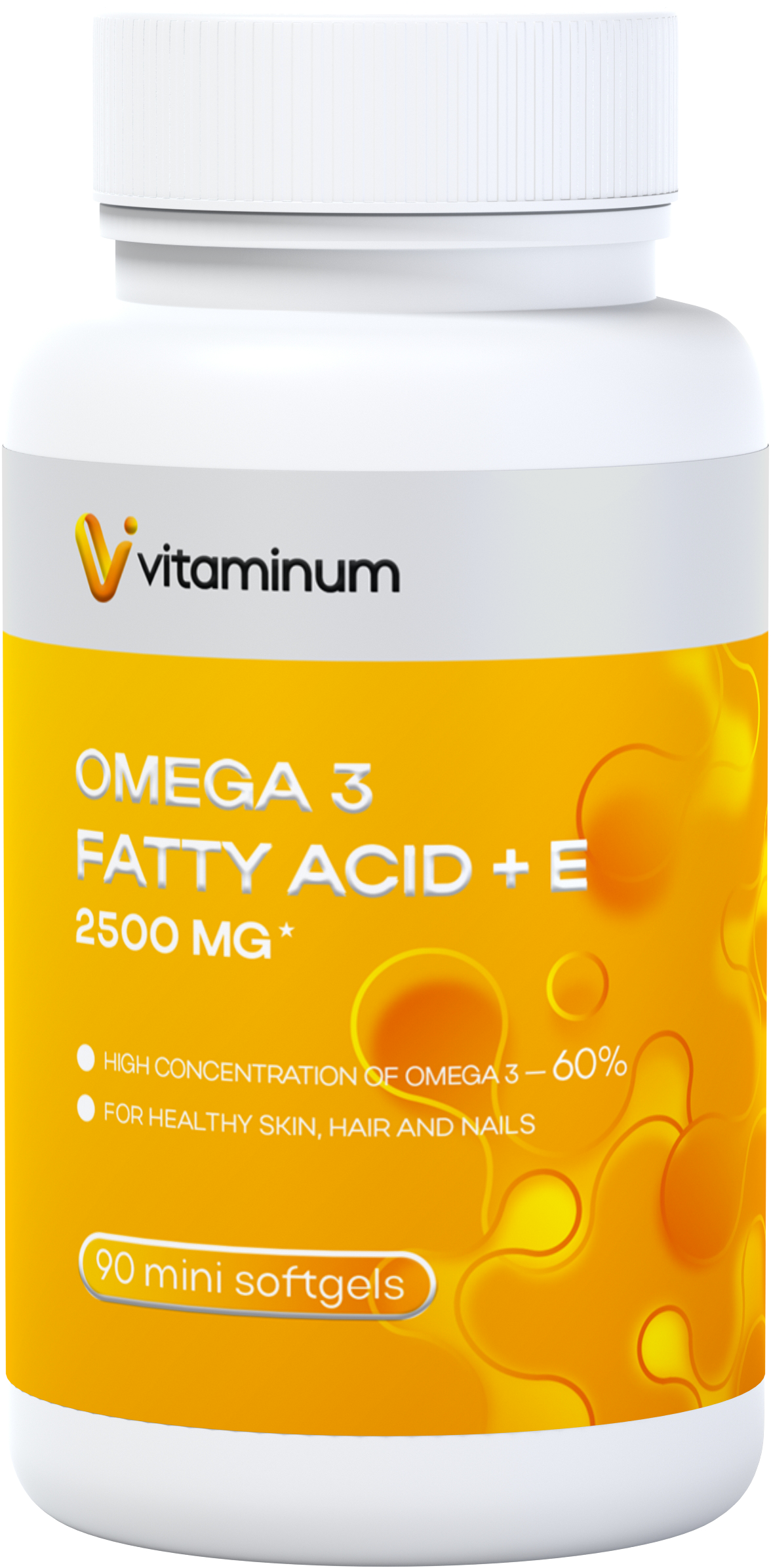  Vitaminum ОМЕГА 3 60% + витамин Е (2500 MG*) 90 капсул 700 мг   в Великом Новгороде