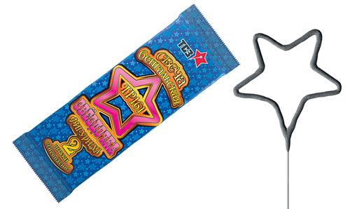  Бенгальские свечи фигурные 2 шт "Звездочка"  в Великом Новгороде